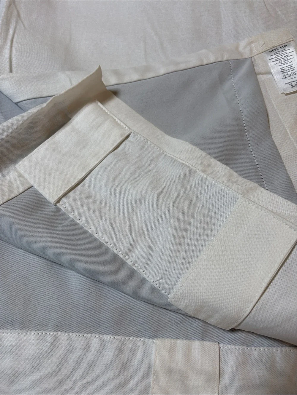 West Elm 48” x 108” White Blackout Drapery Panel